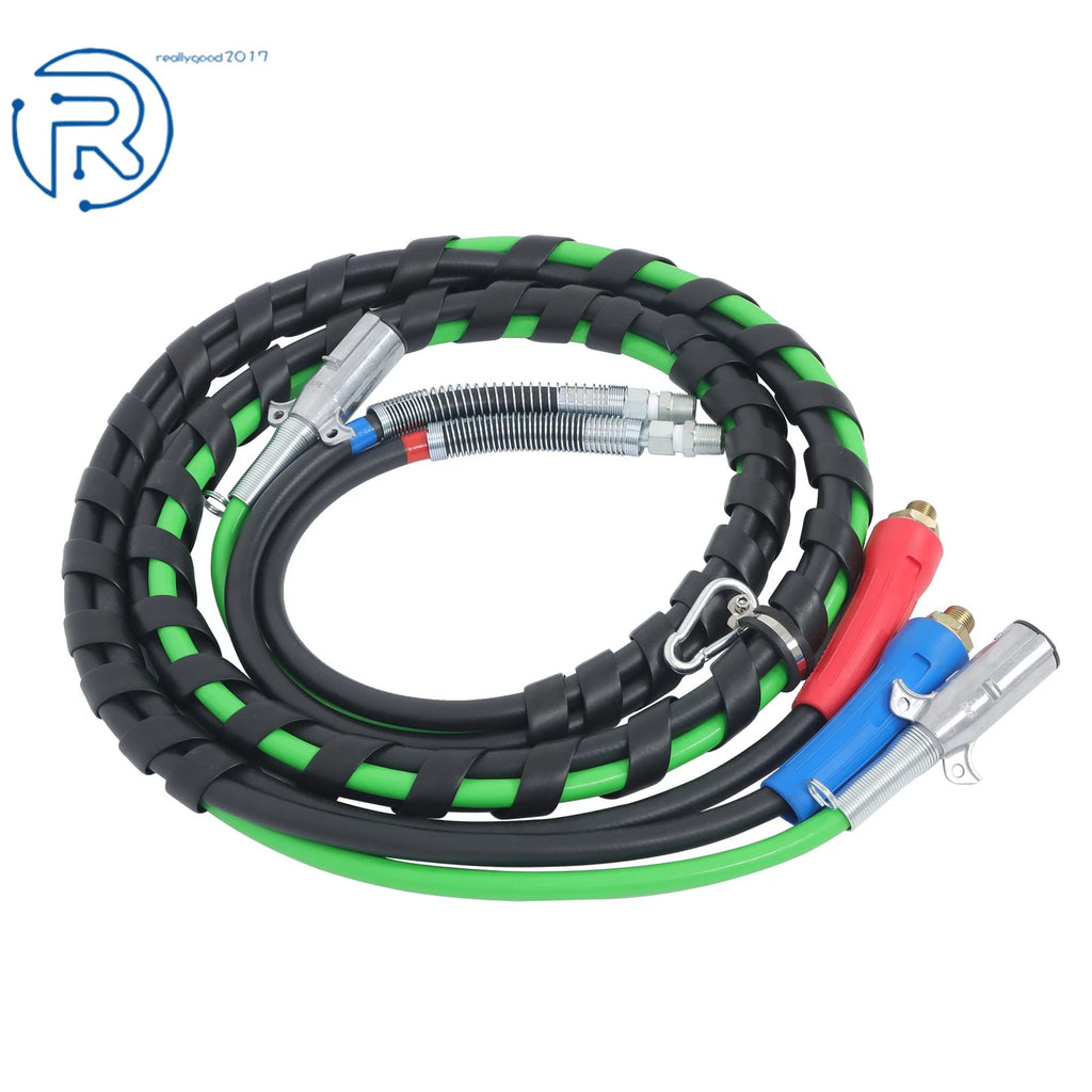 3X 12FT 3-in-1 Air Line Hose Assemblies for Semi Truck Tractor Trailer