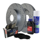 Front Brake Kit with Drilled 330mm Rotors & Bosch Pads for Cadillac Chevy GMC