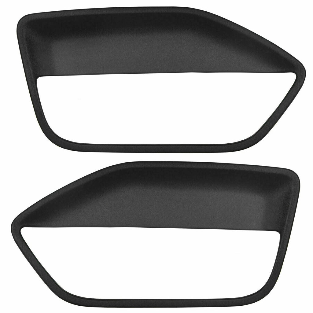Pair of Black ABS Interior Door Panel Inserts for Ford Mustang (2005-2009)