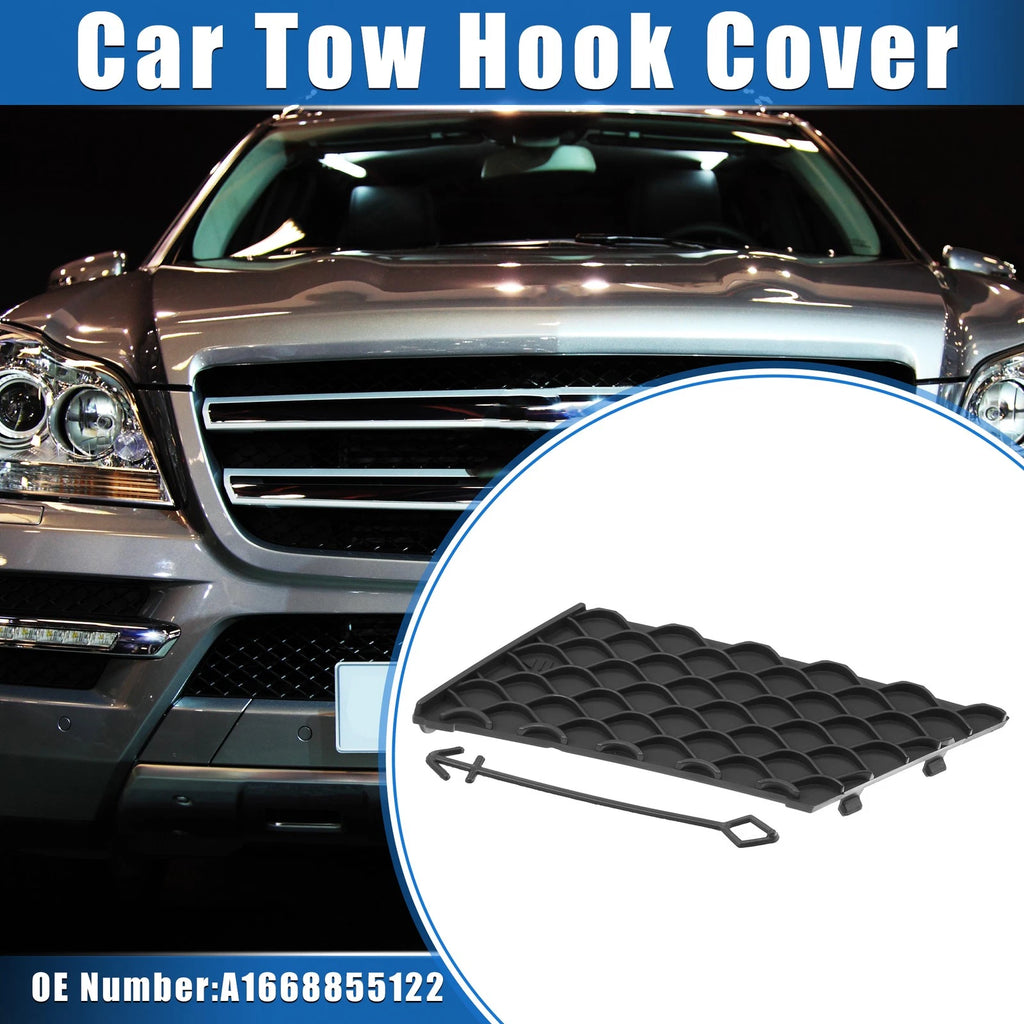 Tow Hook Eye Hole Cover Cap for Mercedes-Benz GL 350 (2010–2016) Black