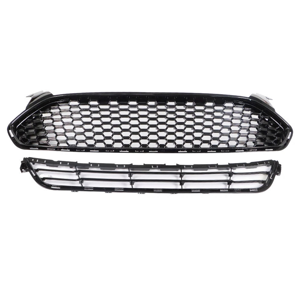 Front Bumper Grille for Ford Fusion (2013–2016) Black Plastic