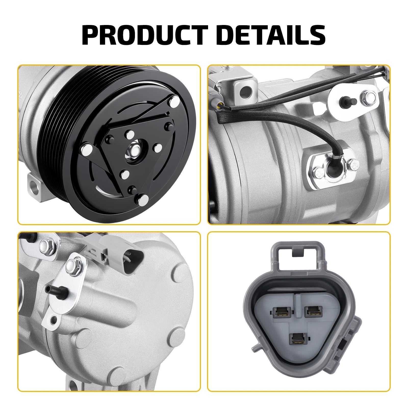 A/C Compressor w/ Clutch for Toyota Sequoia 2008–2022 5.7L