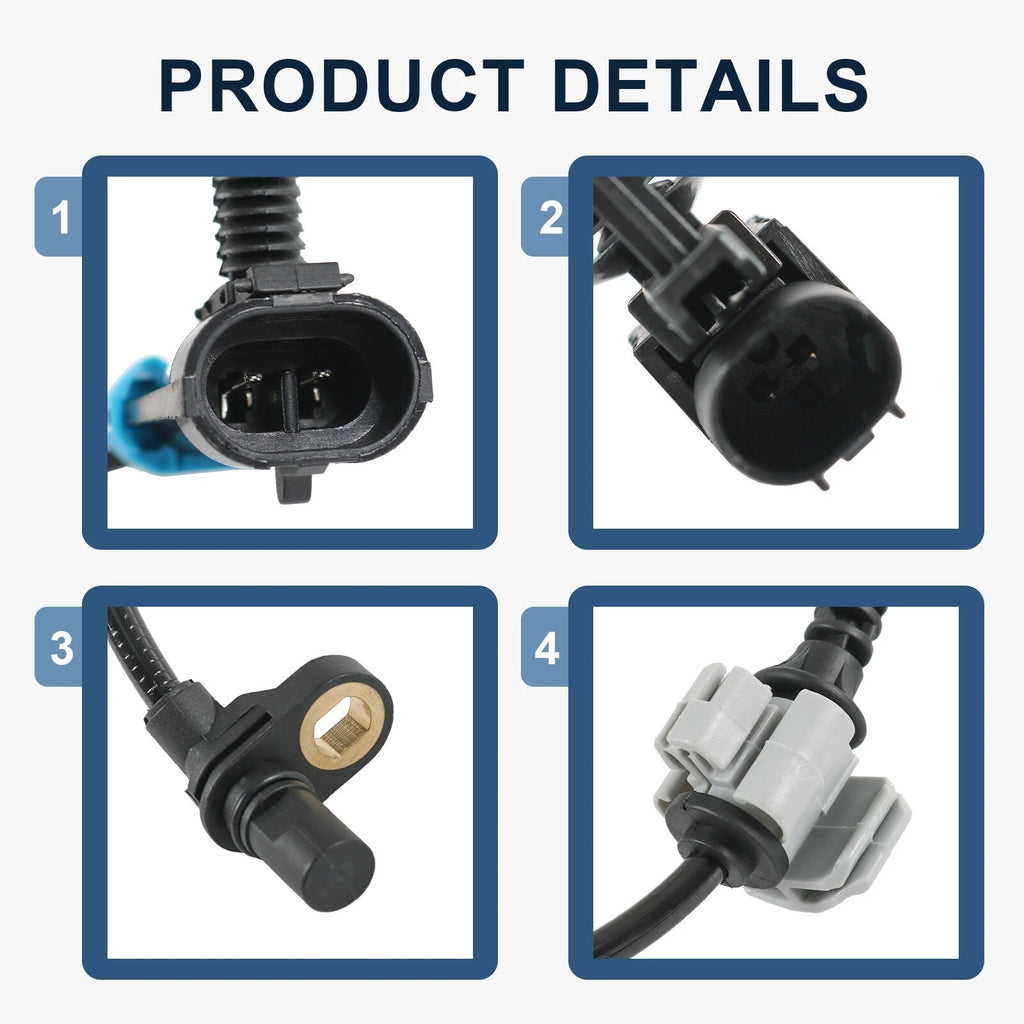 Set of 4 ABS Wheel Speed Sensors for Chevy Tahoe Avalanche GMC Yukon (2007–2014)