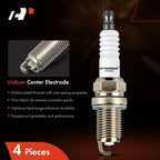 Set of 4 Iridium Platinum Spark Plugs for Jeep Compass, Dodge Journey (2009)