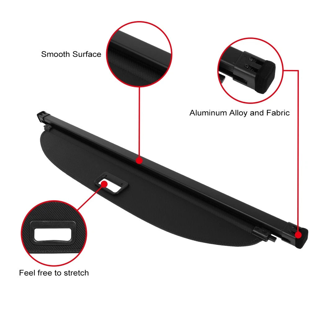 Carbon Fiber Rear Cargo Security Trunk Cover for Subaru Crosstrek Impreza