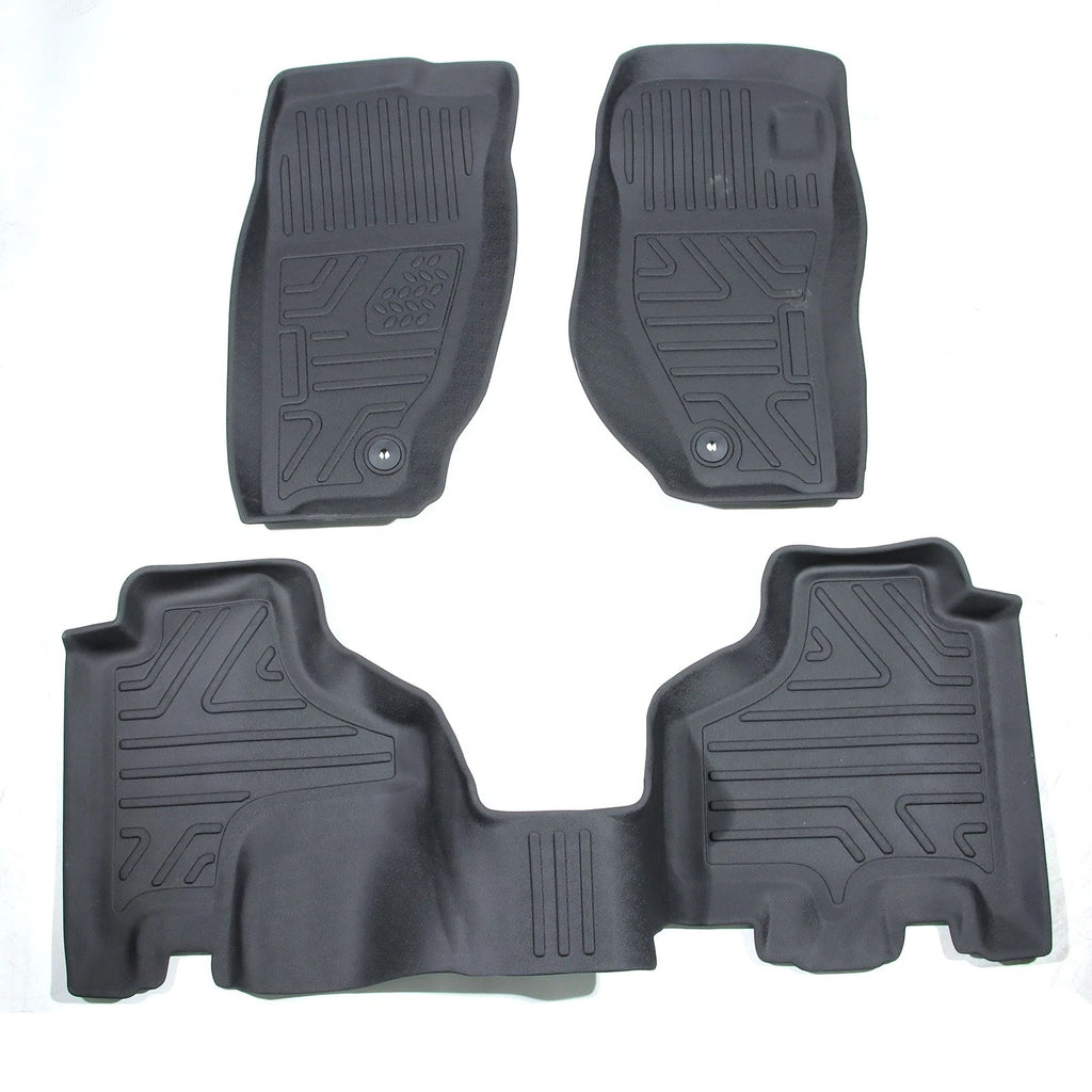 Set of 3 TPE Rubber All Weather Floor Mats for Jeep Liberty (2008–2012)