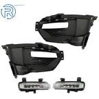 2X LED Fog Light Daytime Running Lamp with Bezel for Ford Explorer (2020-2021)