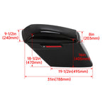 5" Stretched Extended Hard Saddlebags for Harley Touring Street Glide (2014-2024)