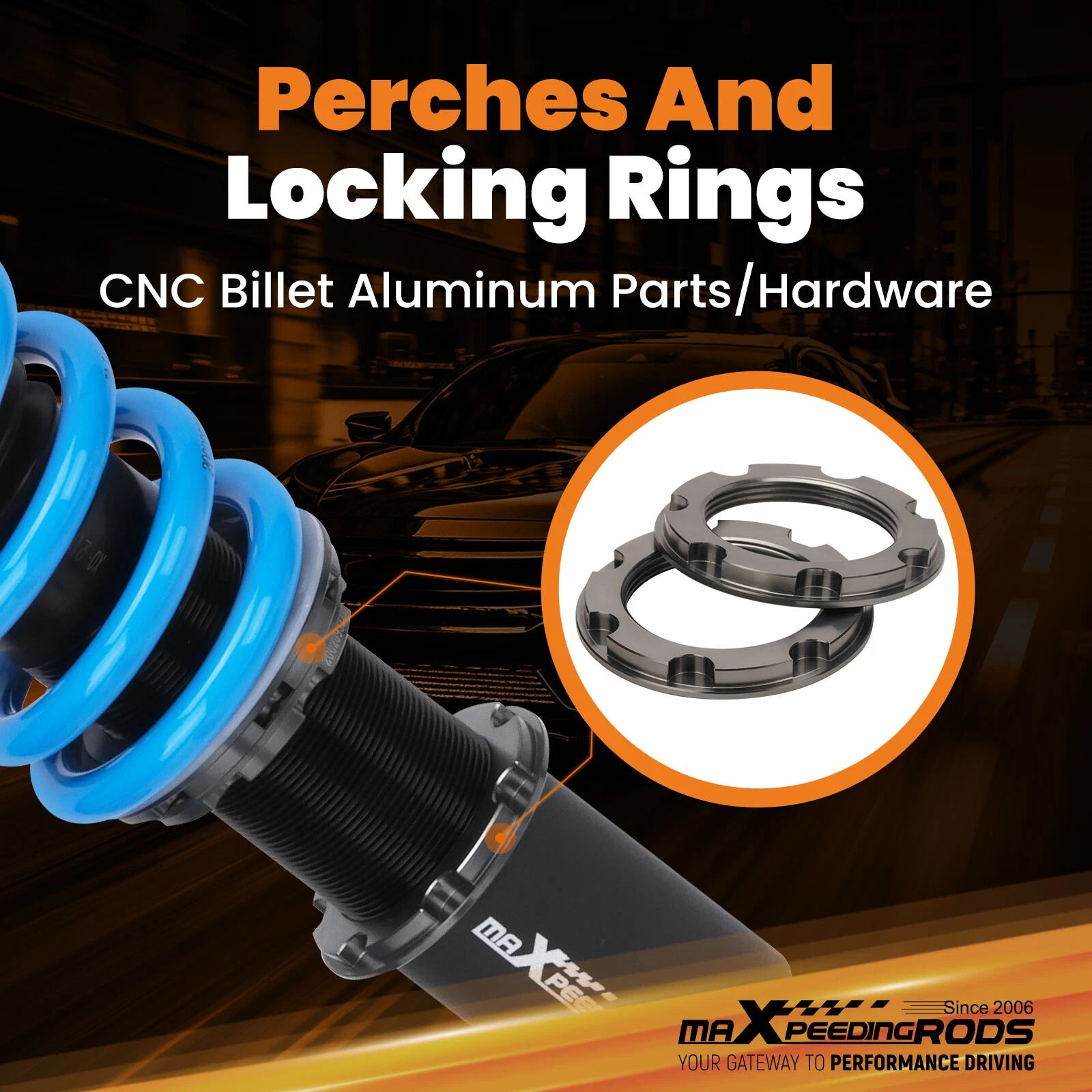 MaXpeedingrods T6 Coilovers 24 Click Damper for Mazda 6 GG (2003–2006)