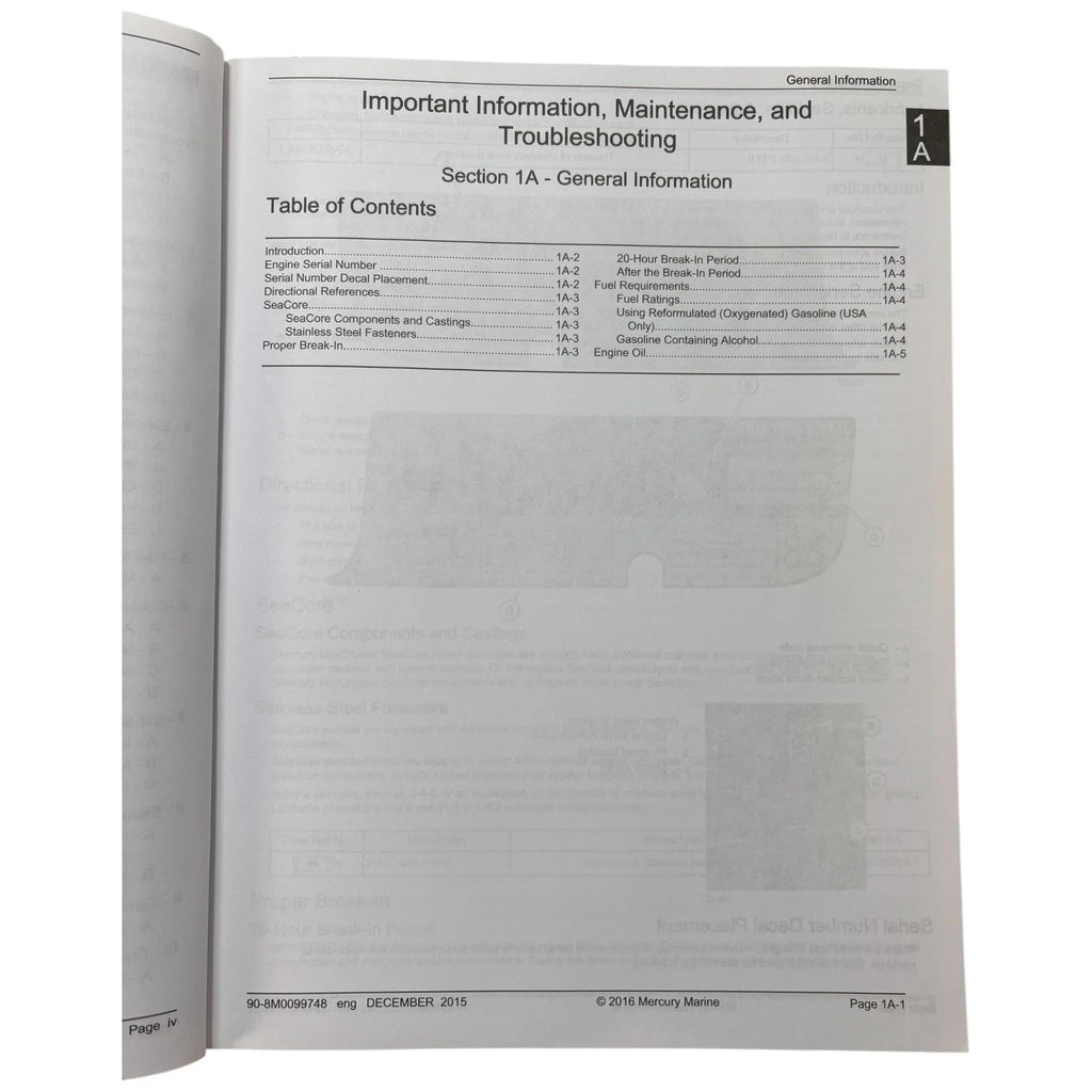 Service Manual for Mercury MerCruiser 6.2L (2015) 90-8M0099748