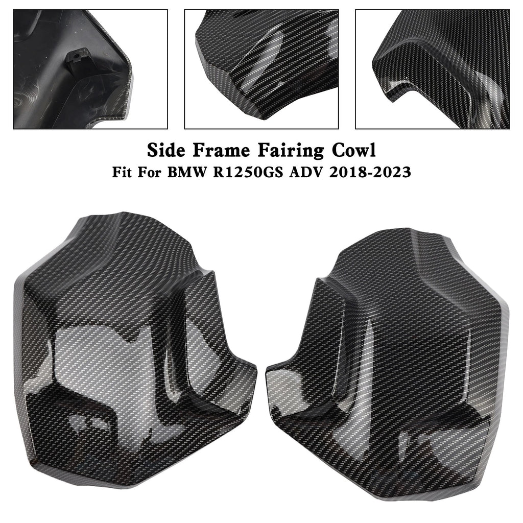 Side Frame Fairing Cowl Guards for BMW R1250GS ADV (2018–2023) Carbon