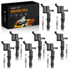 8X Ignition Coils + 8X Spark Plugs for Ford Expedition F-150 F-250 (1997–2023)
