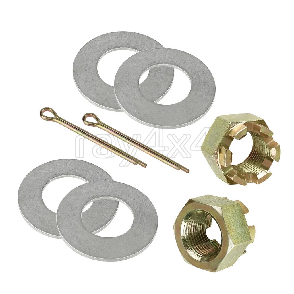 2X Rear Axle Castle Nut w/ Pin for Polaris Scrambler 250 400 500 (1999–2006) 7543005 7661404