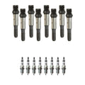 Set of 8 Ignition Coils & NGK Ruthenium Spark Plugs for BMW 545i 745i