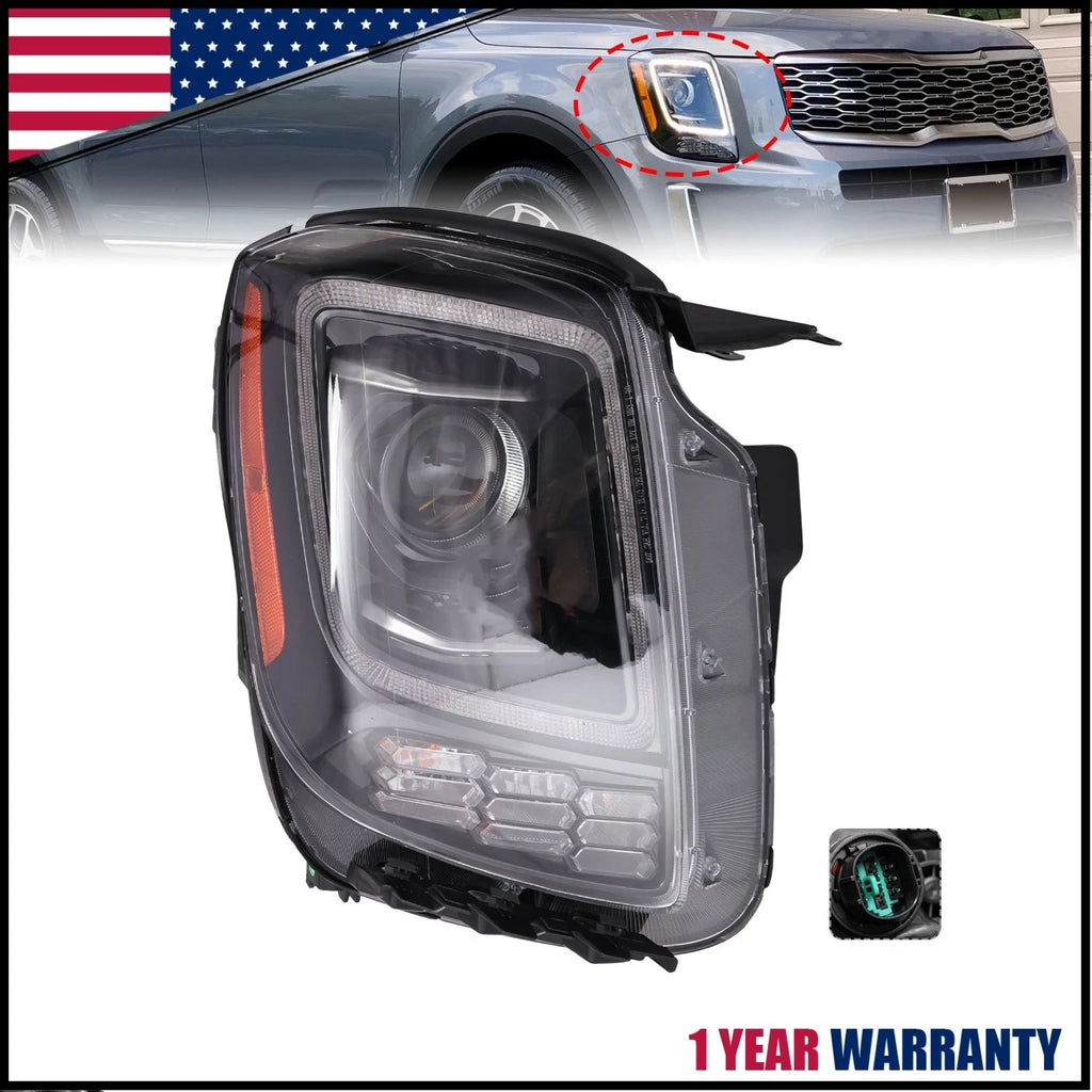 Halogen Headlight with LED DRL for Kia Telluride (2020–2022)