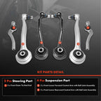 6X Front Control Arm with Ball Joint & Tie Rod End for Mercedes-Benz W203 (2001–2007)