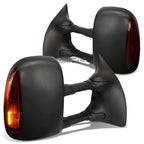 Set of 2 Extendable Arm LED Signal Light Towing Mirrors for Superduty (1999–2007)