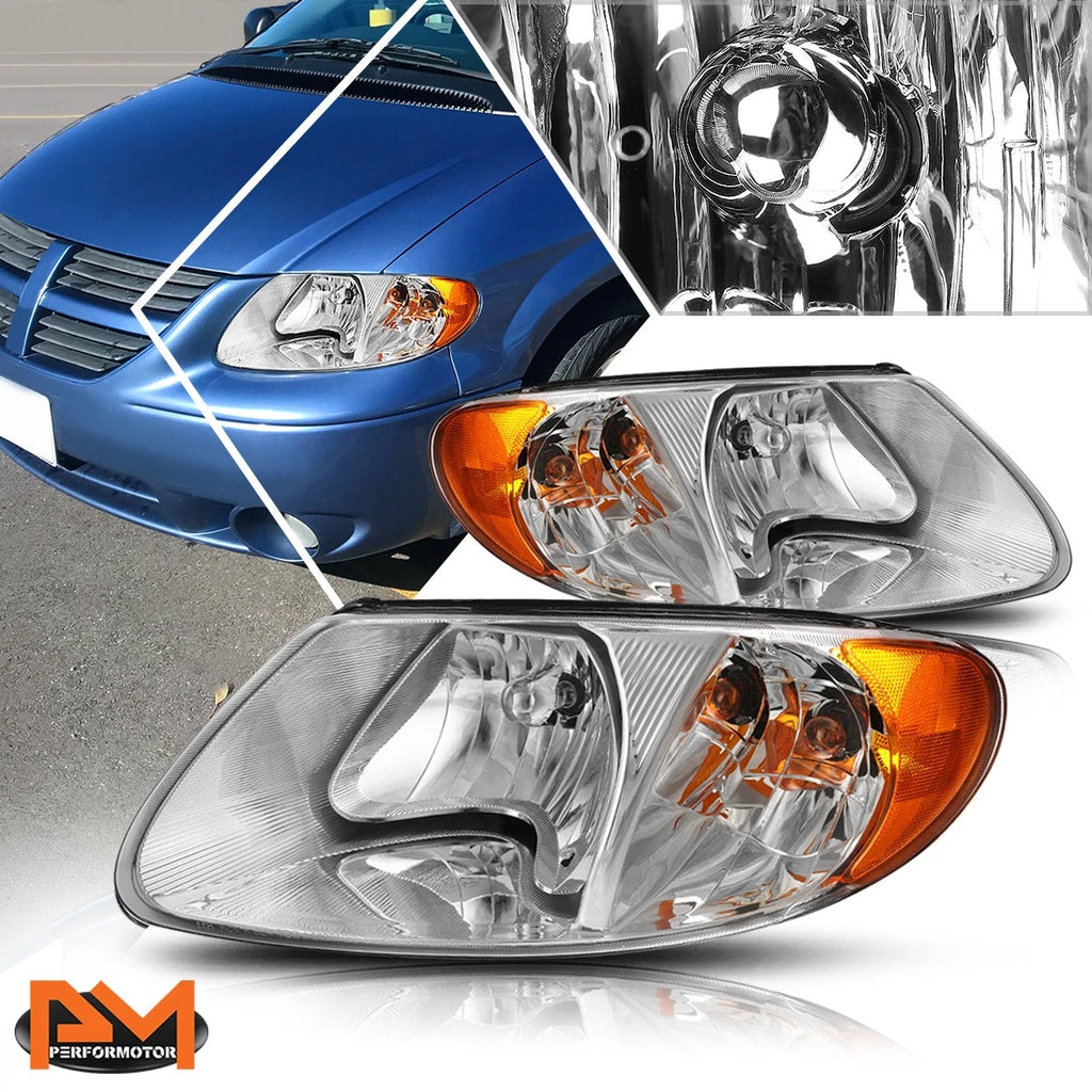 Set of 2 Amber Corner Smoked Headlight Lamps for Chevy Silverado/Avalanche (2003–2006)