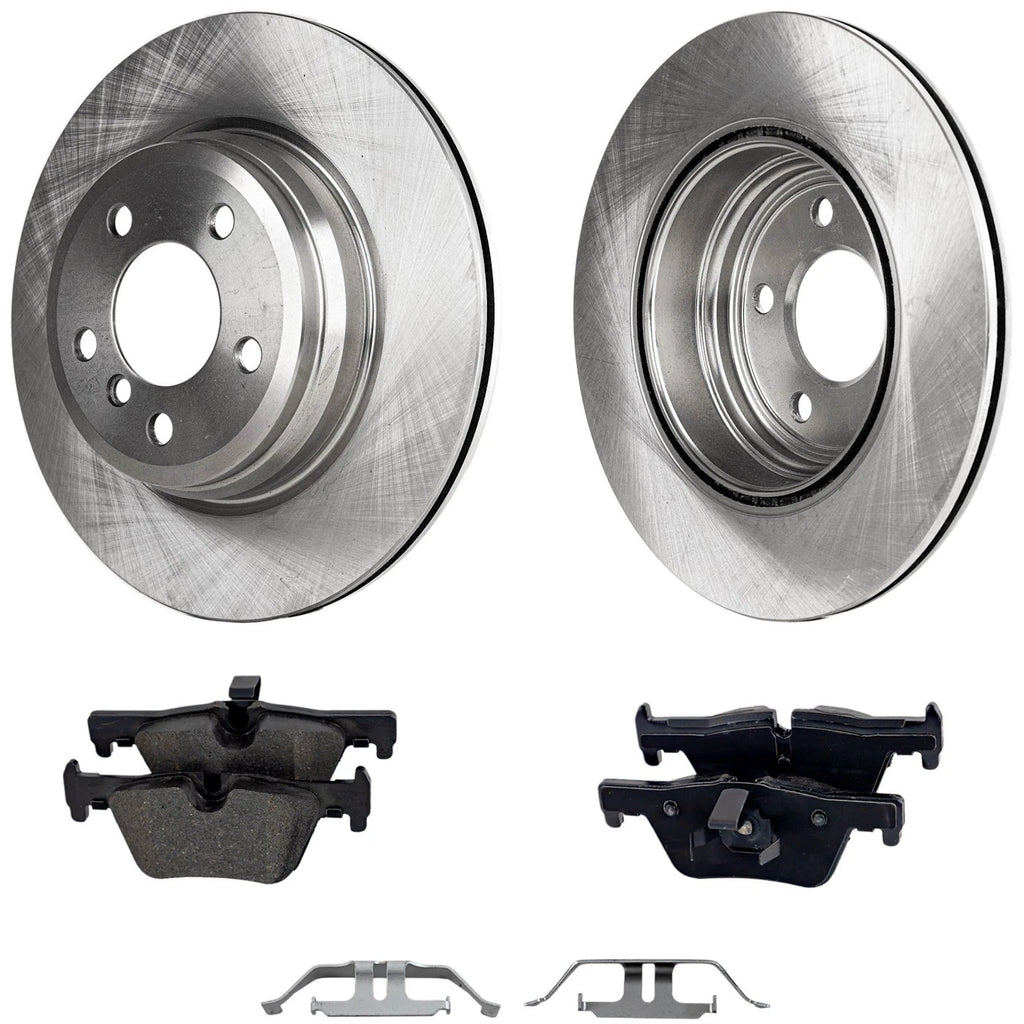 Rear Brake Disc Rotors and Pads Kit for BMW 330 328 430i xDrive Gran Coupe