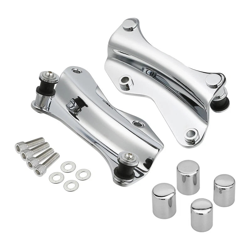 Set of 4 Docking Hardware Kit w/ Covers for Harley Electra Glide (2014–2025) Chrome