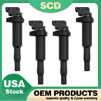 Set of 4 Ignition Coils & 4 Spark Plugs for BMW 328i 535i 550i 750i X5 X6 (2007–2016) UF592