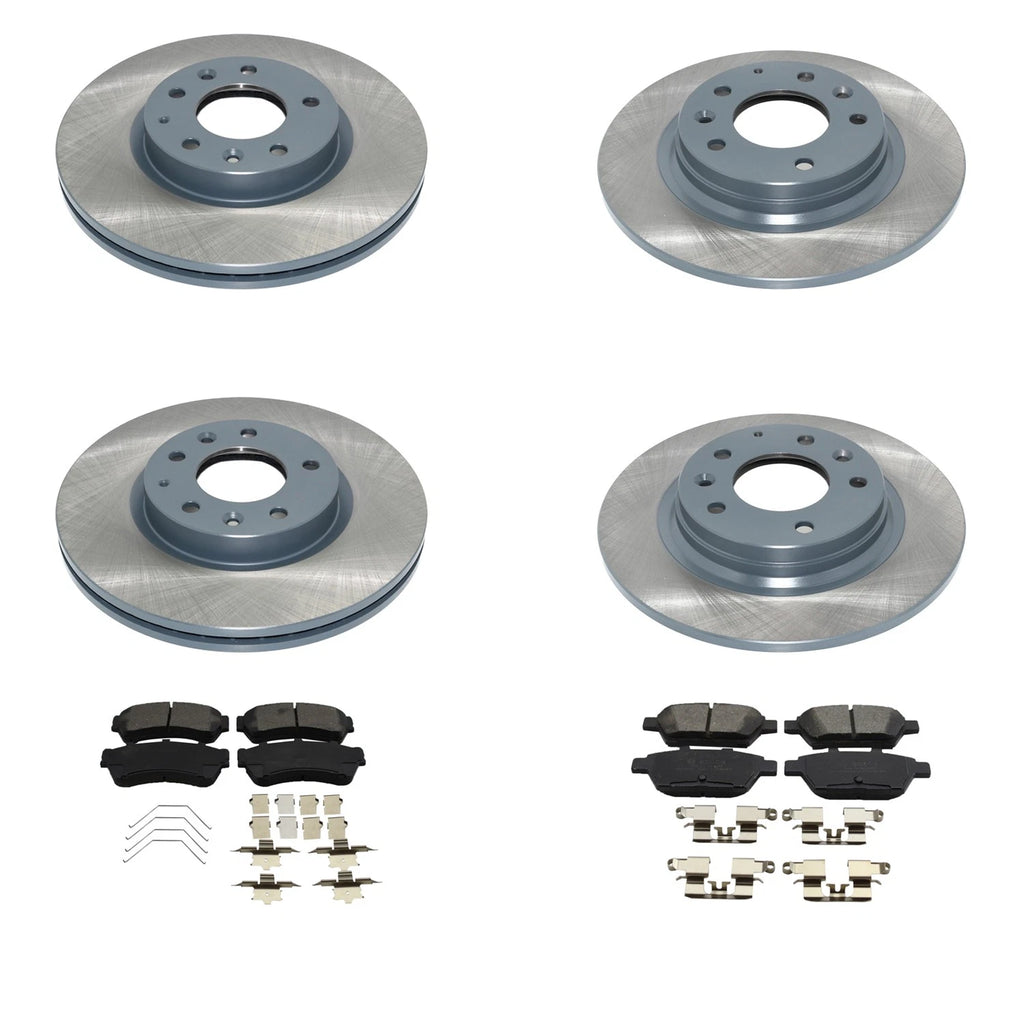 DuraGo Front Rear Rotors & Bosch QuietCast Brake Pads Kit for Ford Fusion MKZ (2013–2020)