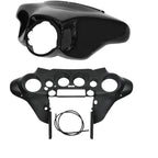 ABS Batwing Inner Outer Fairing for Harley Electra Glide (1996–2013) Black