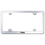 Stainless Steel Wide Body License Plate Frame - Officially Licensed for Jeep