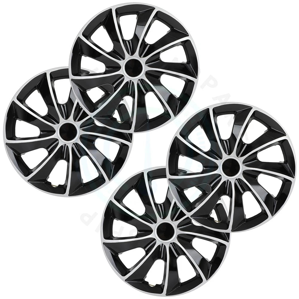 Set of 4 Black Universal Hub Caps for R16 Tire & Steel Rim