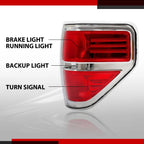 Rear Tail Lights Brake Lamps Assembly Kit for Ford F-150 (2009–2014)