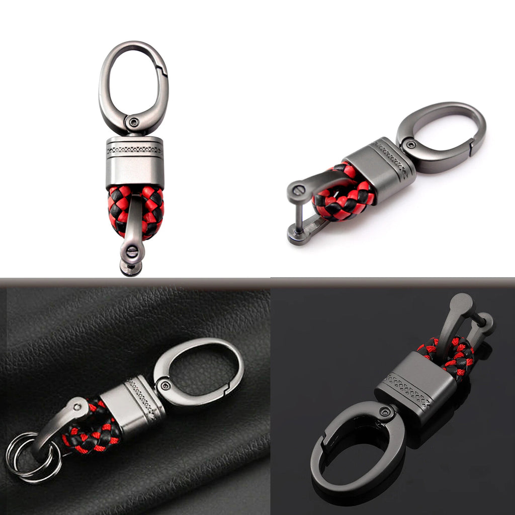 Genuine Leather Remote Fob Key Chain Ring for Universal (2010–2025)