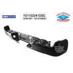 Rear Step Bumper Face Bar Replacement Black Steel for See Compatibility Chart