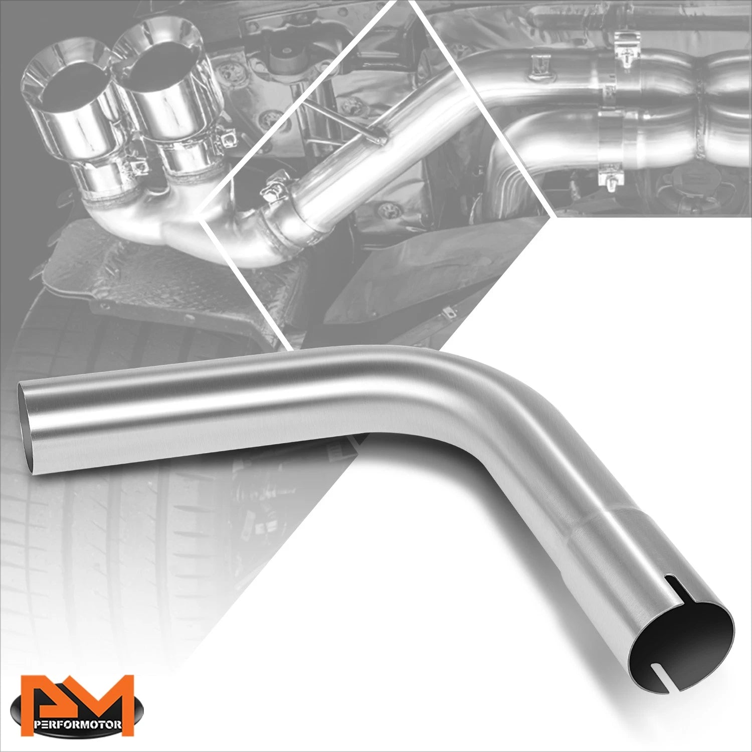 2" OD Stainless Steel Polished 90 Degree Exhaust Bend Pipe for Universal Fit