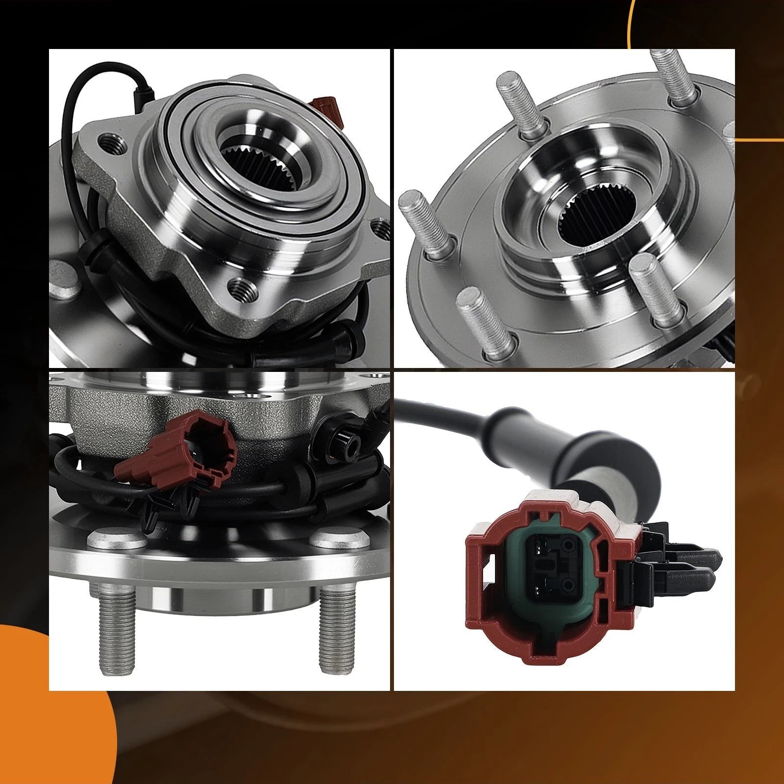 Set of 2 Rear Wheel Hub Bearings for QX56 Pathfinder (2004-2012)
