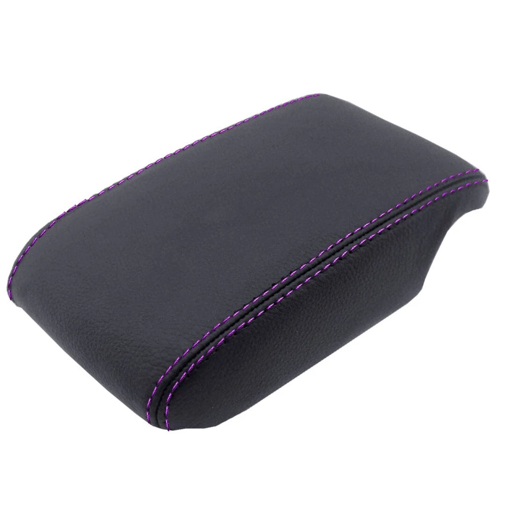 Leather Synthetic Console Armrest Cover for Lexus IS300 (2001–2005) Purple Stitch