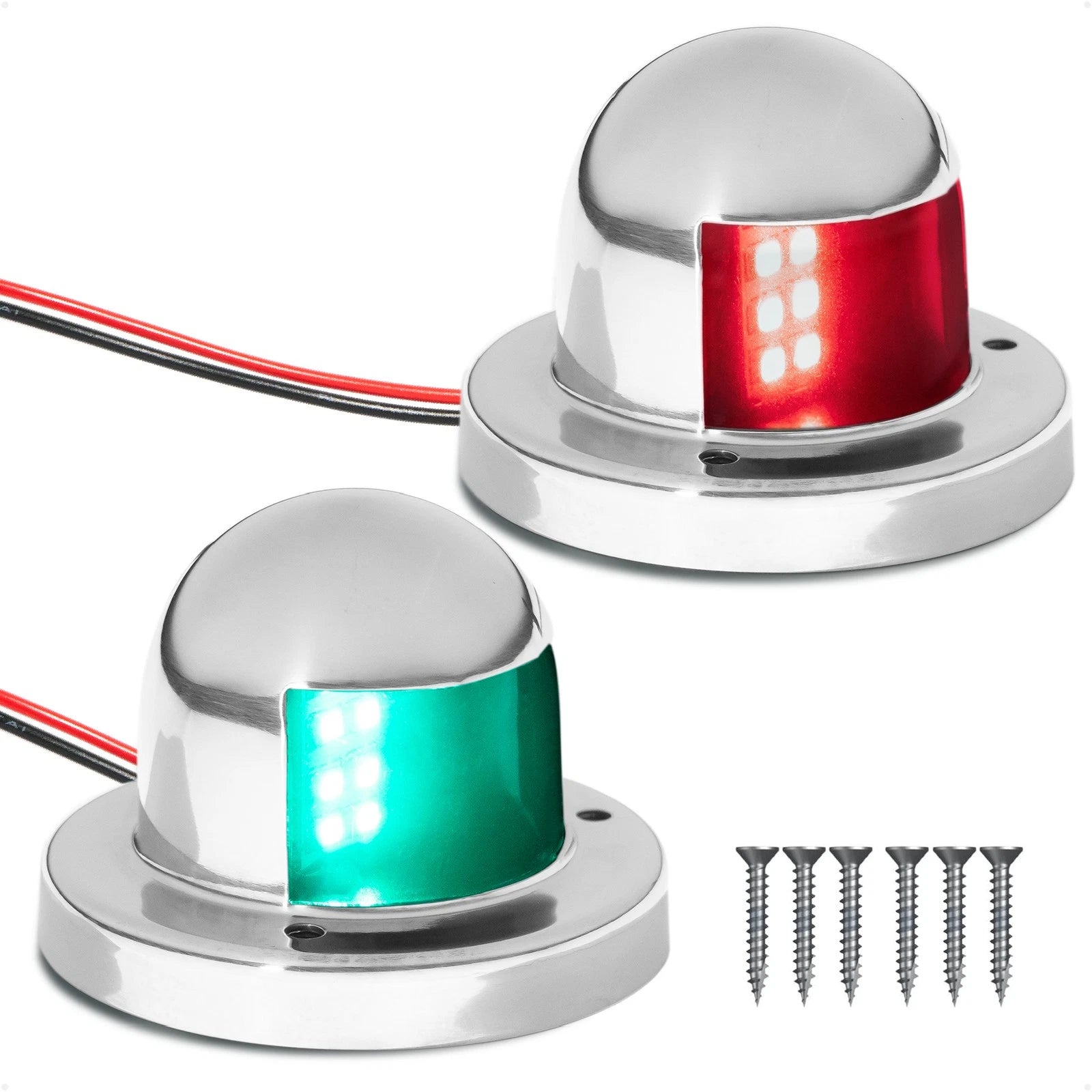LED Boat Navigation Lights Bow Light Red and Green for Marine Use