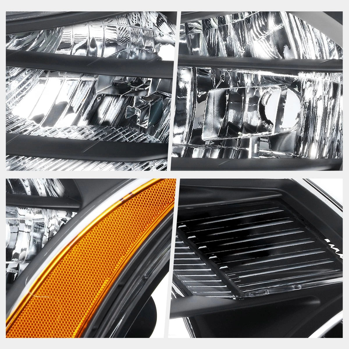 OE Style Headlights Black Housing for Ford Focus Sedan/Coupe (2008–2011)