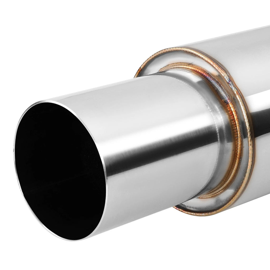 3" OD Round Straight Tip Exhaust Muffler for Universal Applications (2010–2023)