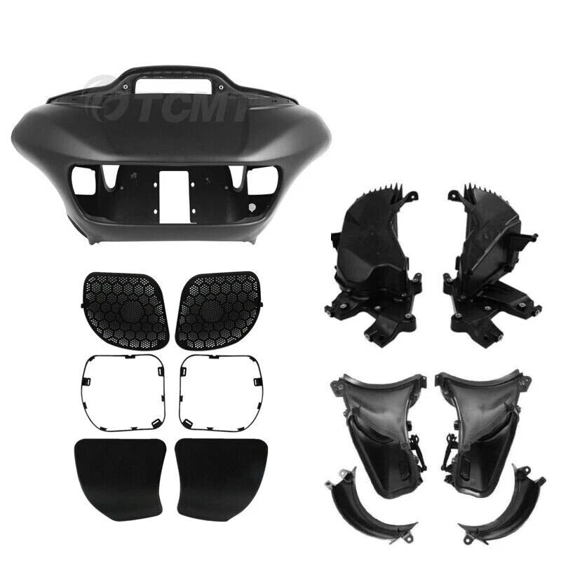 Matte Black Front Fairings Glove Box Air Duct for Harley Road Glide (2015–2023)