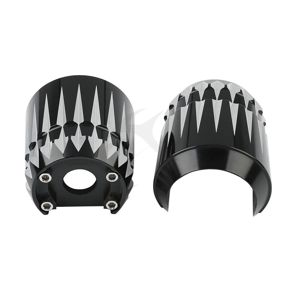 Black Lower Fork Slider Covers for Harley Touring Road Street Glide (1984–2013)