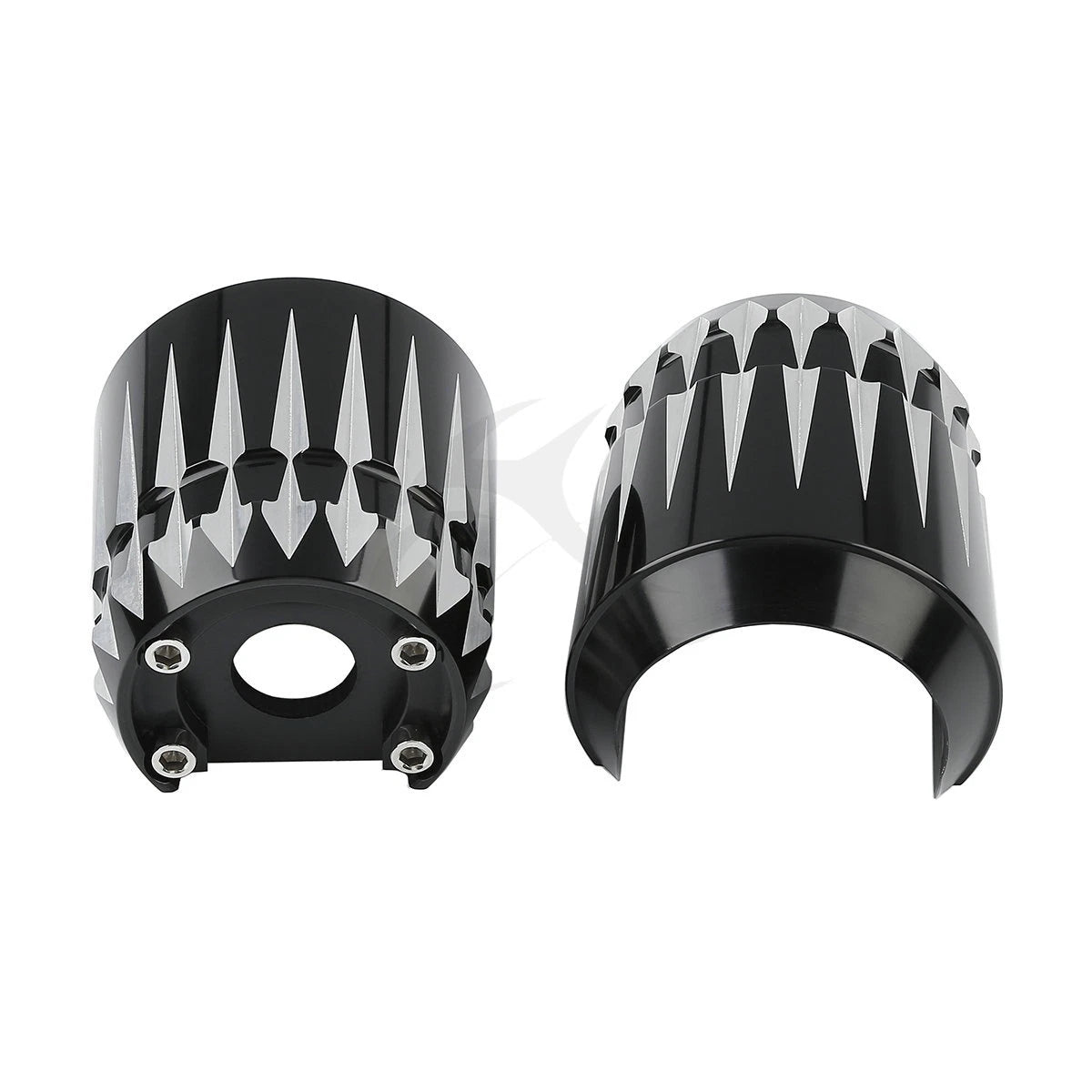 Black Lower Fork Slider Covers for Harley Touring Road Street Glide (1984–2013)