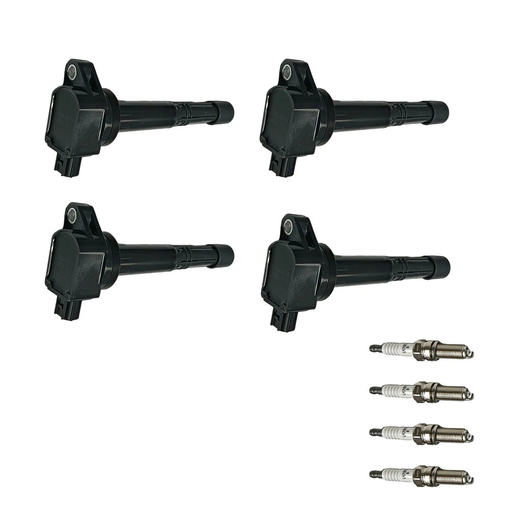 Set of 4 Ignition Coils & Iridium Spark Plugs for Acura TSX (2009–2014)