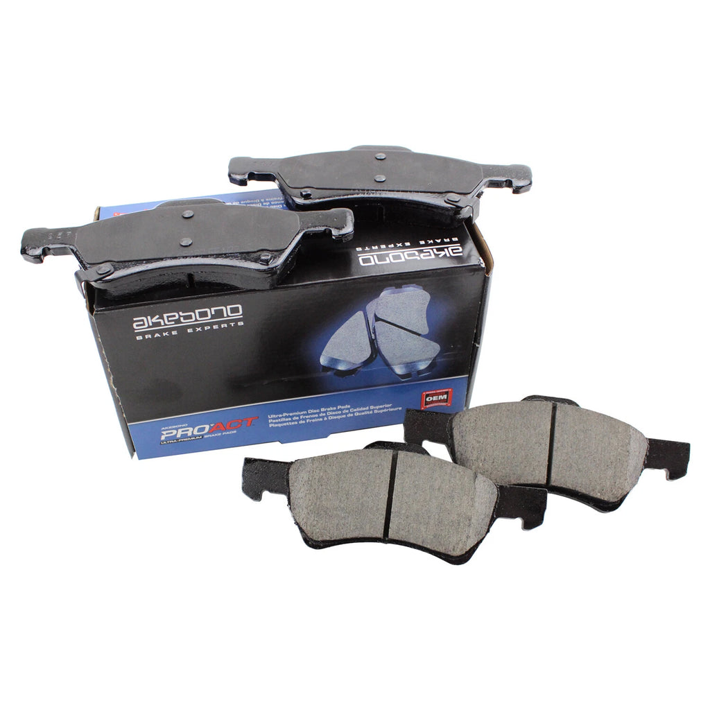 Set of 4 Akebono ProAct Front Ceramic Disc Brake Pads for Town & Country (2008–2016)