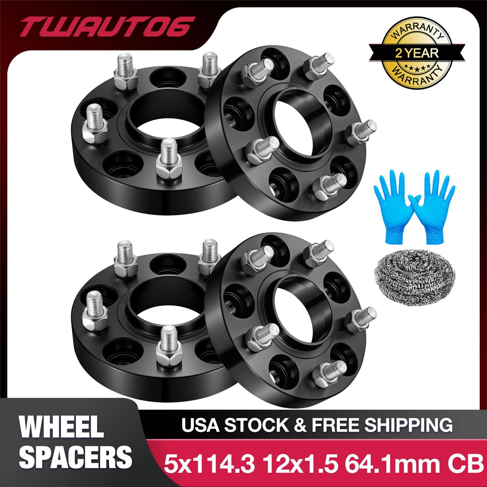 1" Hubcentric Wheel Spacers for Honda Accord CR-V Acura TLX (2014–2021)