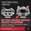 Set of 2 Drilled Brake Rotors & Ceramic Pads for Dodge Grand Caravan (2008–2020)