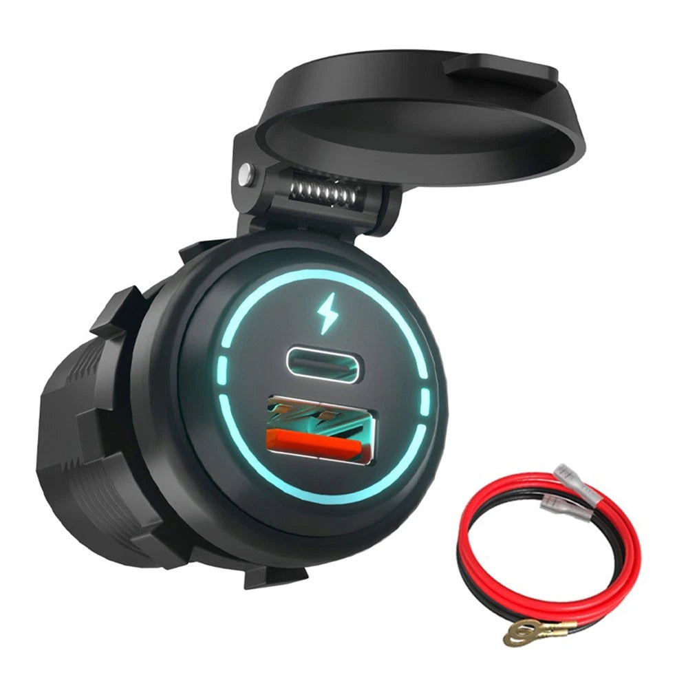Dual USB Type-C Fast Charger for Universal Vehicles