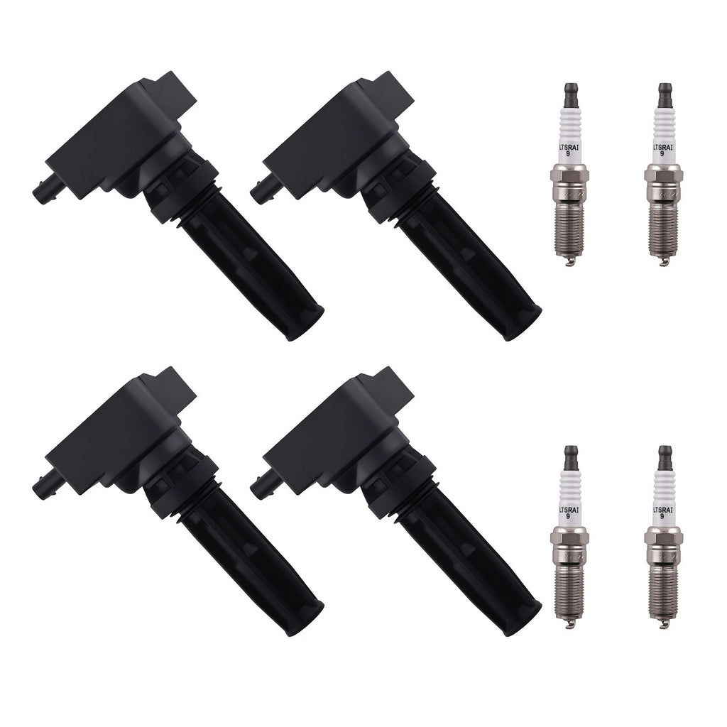 Set of 4 Ignition Coils & Spark Plugs for Ford Bronco Explorer (2020–2022)