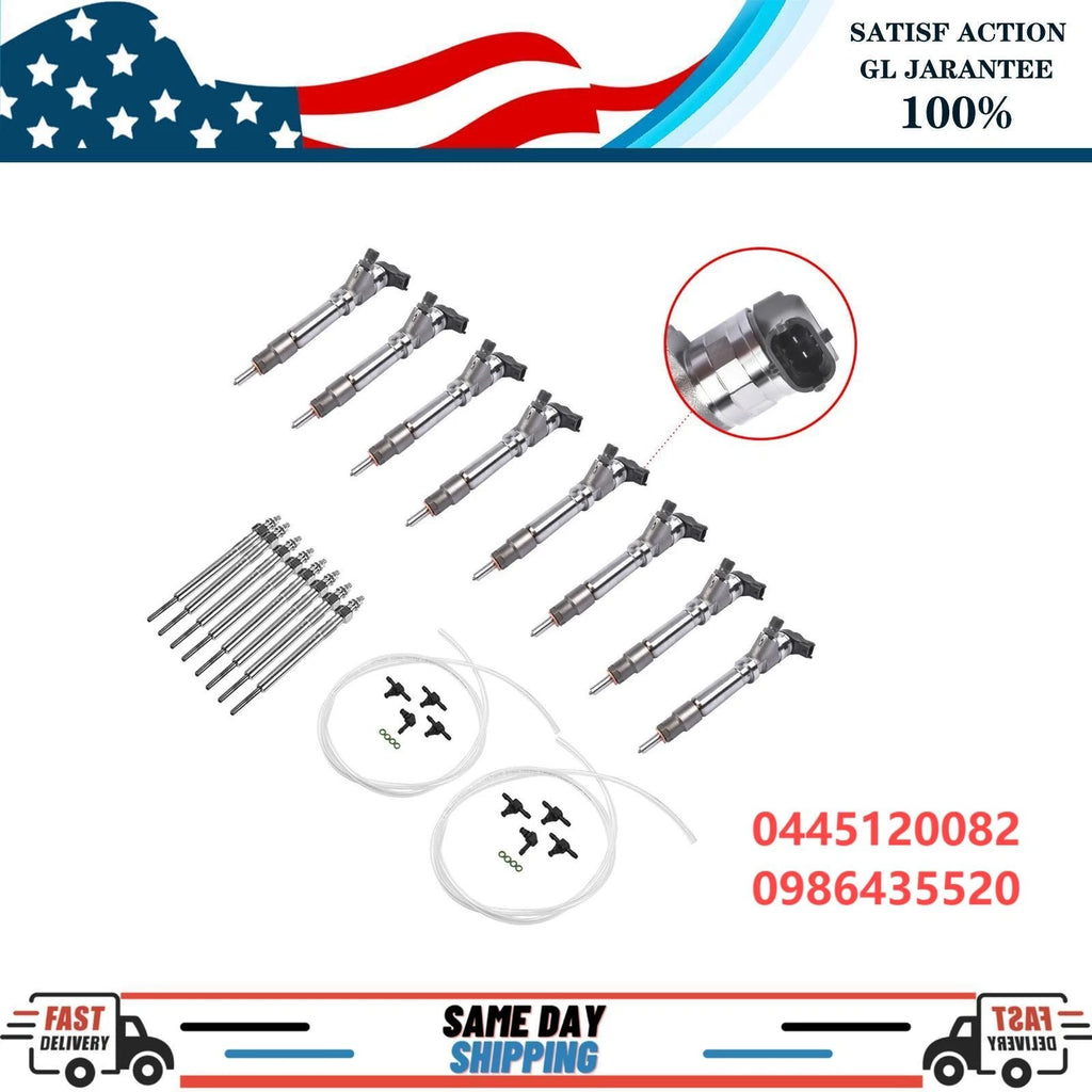 Set of 6 Diesel Fuel Injectors for GMC Chevy Duramax 6.6L (2007–2010)