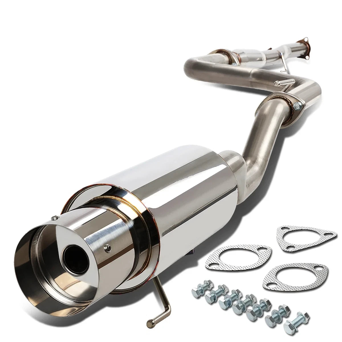 Catback Exhaust Muffler for Honda Civic EJ/EG (1992–2000) 4.5" Tip, Gasket, Silencer