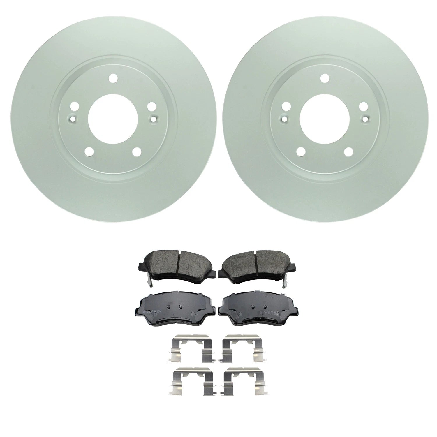 Front Rotors & Akebono ProACT Disc Brake Pad Kit for Hyundai Santa Fe